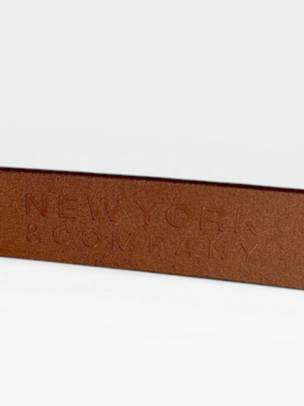 New York & Company Brown Textured Belt Silver Buckle Size Medium 37” - Picture 3 of 13
